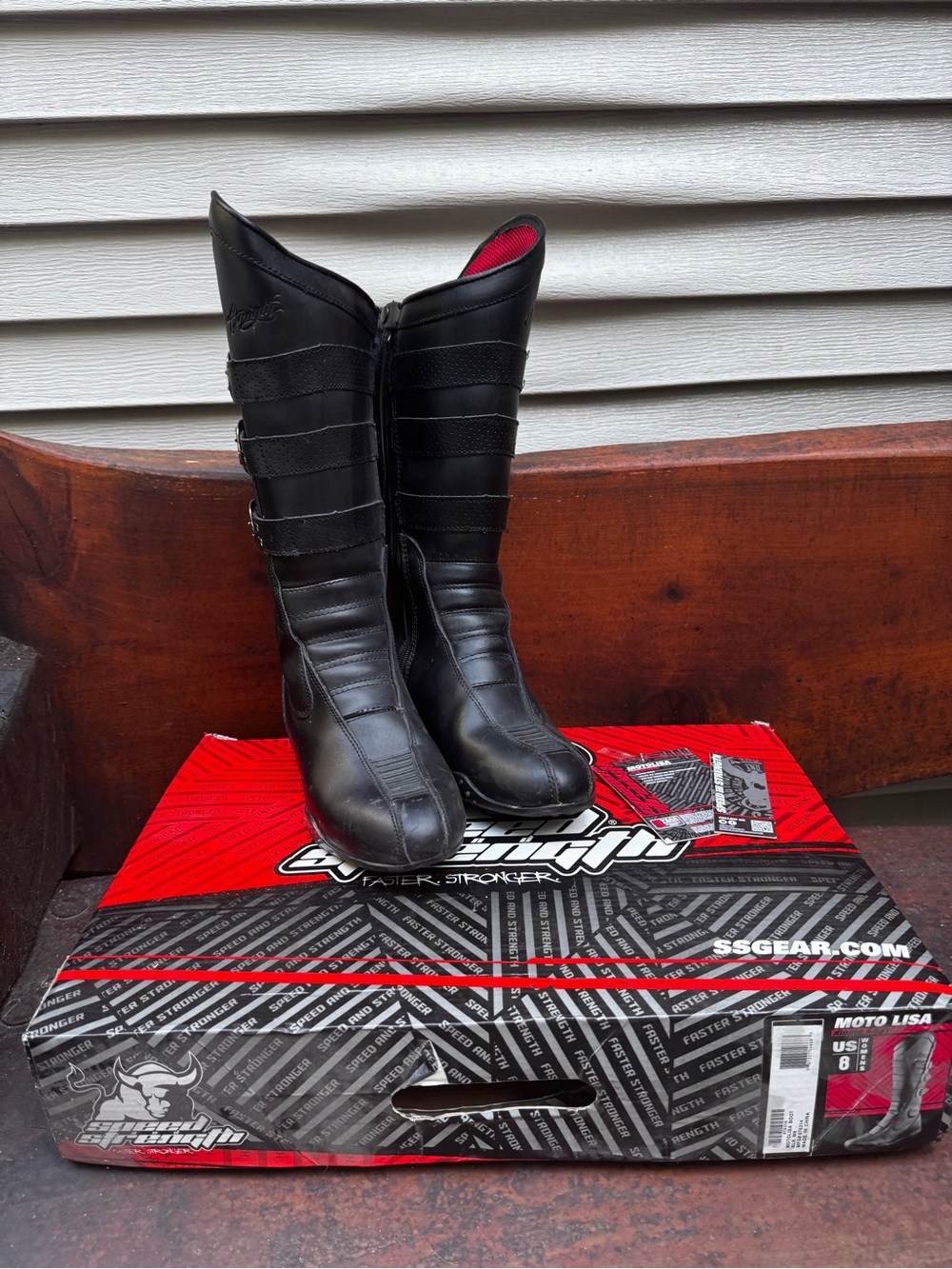 Speed and Strength Moto Lisa Women’s Motorcycle Riding Boots – Size 8